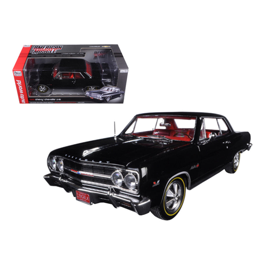 1965 Chevrolet Chevelle Ss 396 Z-16 Black 50th Engine Anniversary Limited Edition To 1002pcs 1/18 Diecast Model Car By Autoworld Amm1061