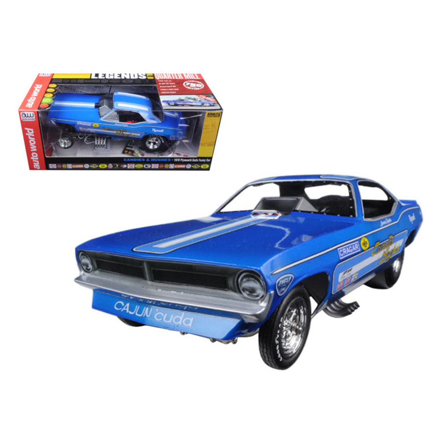 Candies & Hughes 1970 Plymouth Cuda Funny Car Leonard Hughes Limited Edition To 750pcs 1/18 Model Car By Autoworld Aw1172
