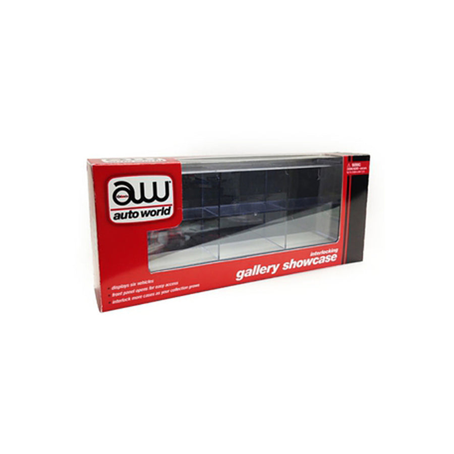 6 Car Interlocking Collectible Display Show Case For 1/64 Scale Model Cars By Autoworld Awdc003
