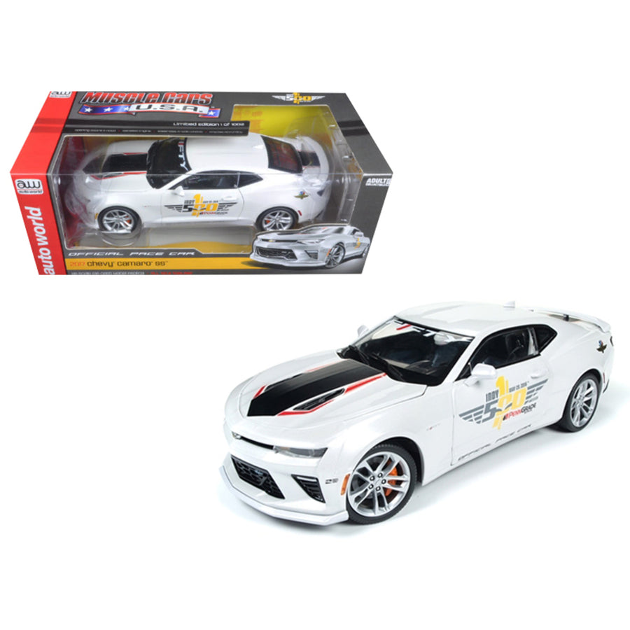 2017 Chevrolet Camaro Ss Indy Pace Car 50th Anniversary Limited Edition To 1002pcs 1/18 Diecast Car Model By Autoworld Aw236