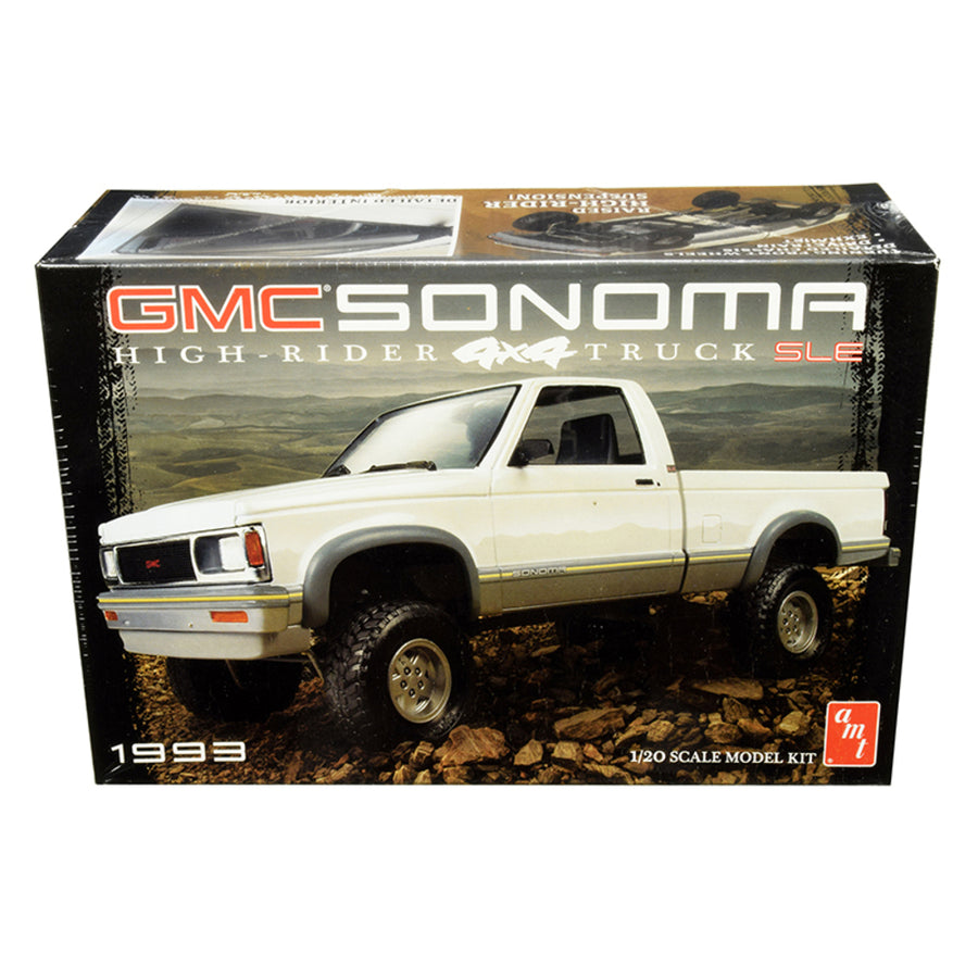Skill 2 Model Kit 1993 Gmc Sonoma Sle 4x4 High-rider Pickup Truck 1/20 Scale Model By Amt Amt1057