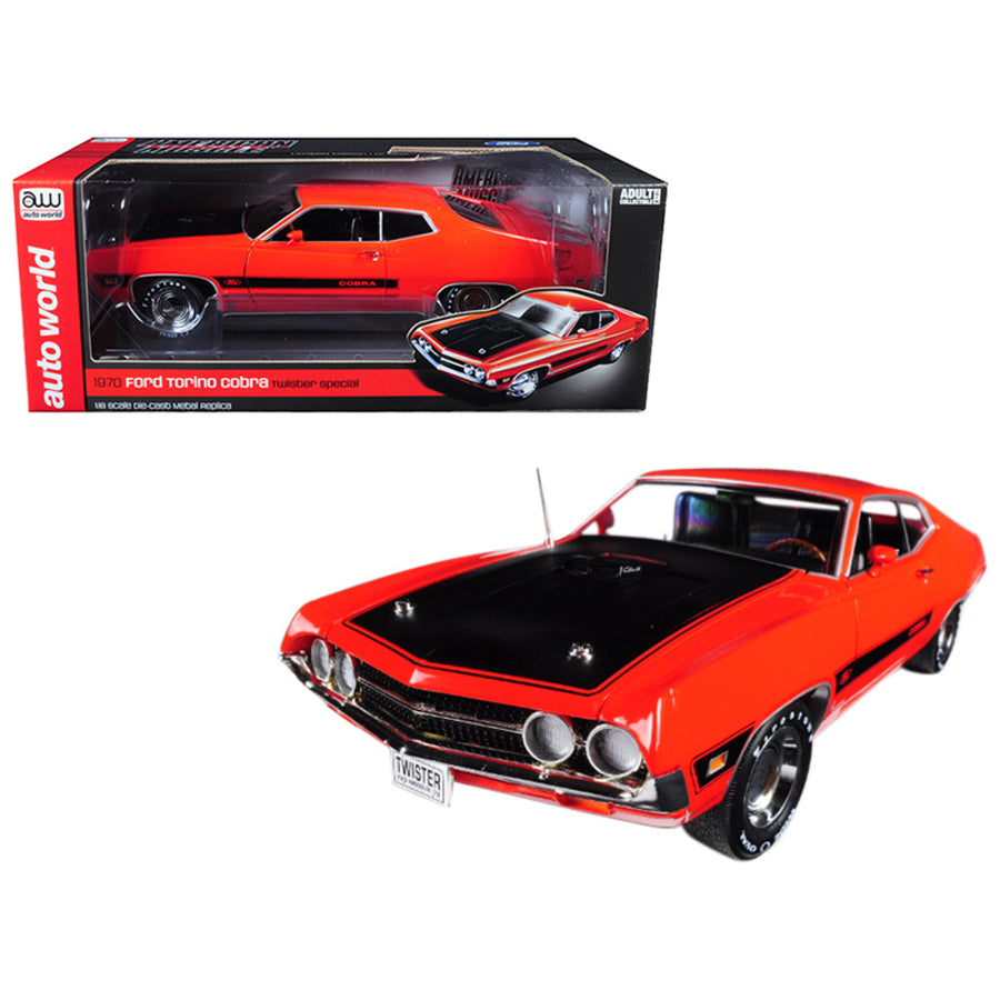 1970 Ford Torino Cobra Twister Calypso Coral Limited Edition To 1002pc 1/18 Diecast Model Car By Autoworld Amm1112