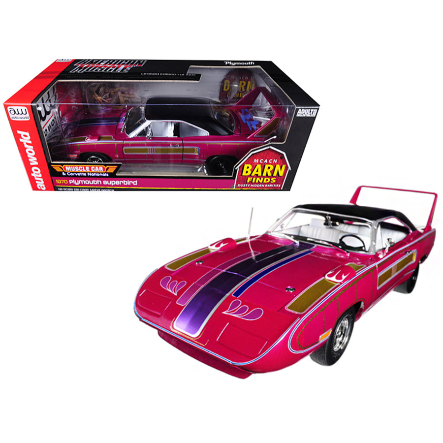 1970 Plymouth Superbird Hardtop Barn Find (mcacn) Limited Edition To 1002pc 1/18 Diecast Model Car By Autoworld Amm1113