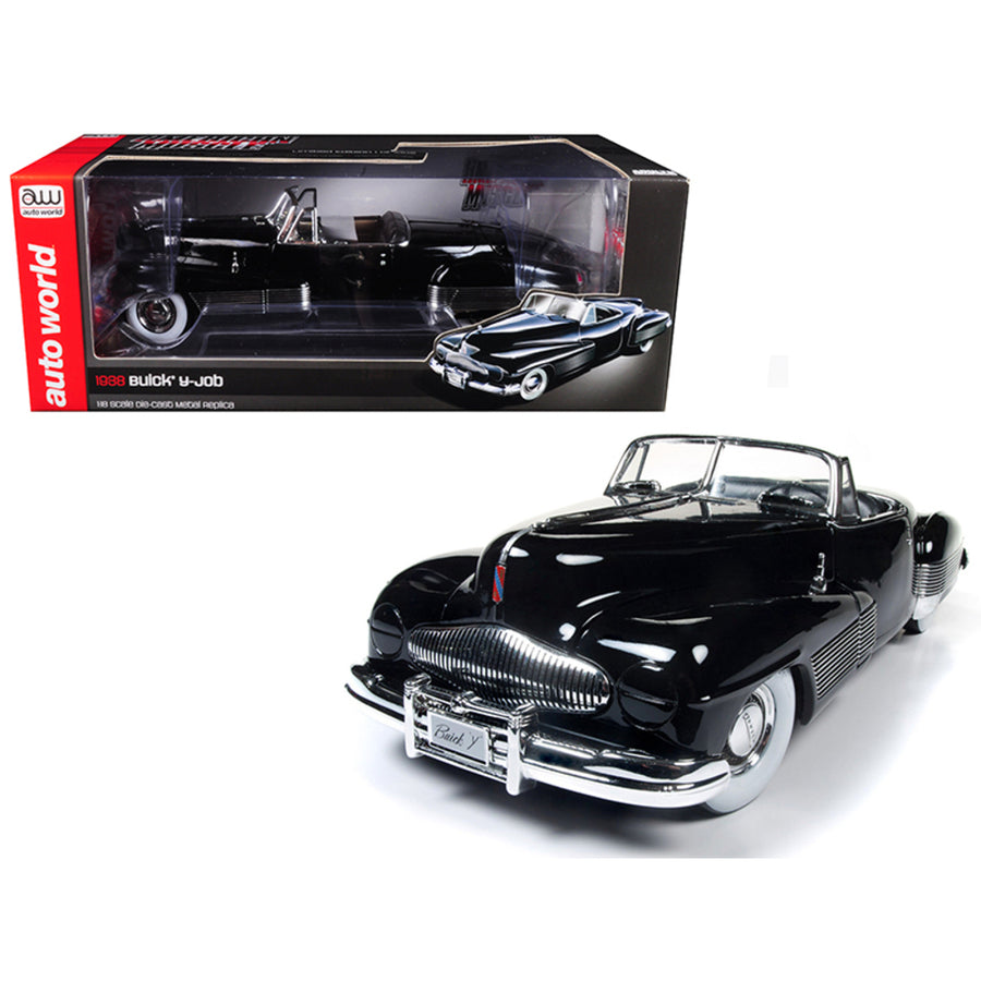 1938 Buick Y-job Black Limited Edition To 1002pc 1/18 Diecast Model Car By Autoworld Amm1120