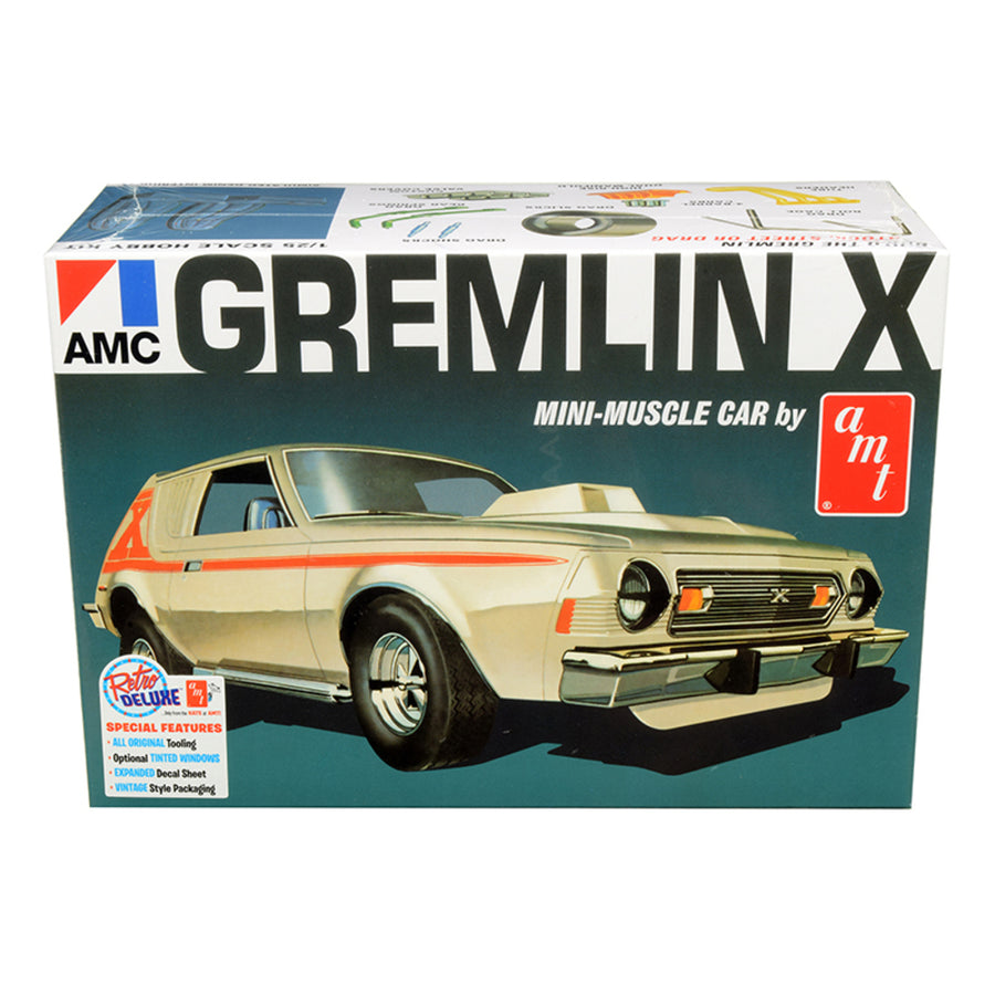 Skill 2 Model Kit 1974 Amc Gremlin X Mini-muscle Car 2 In 1 Kit 1/25 Scale Model By Amt Amt1077