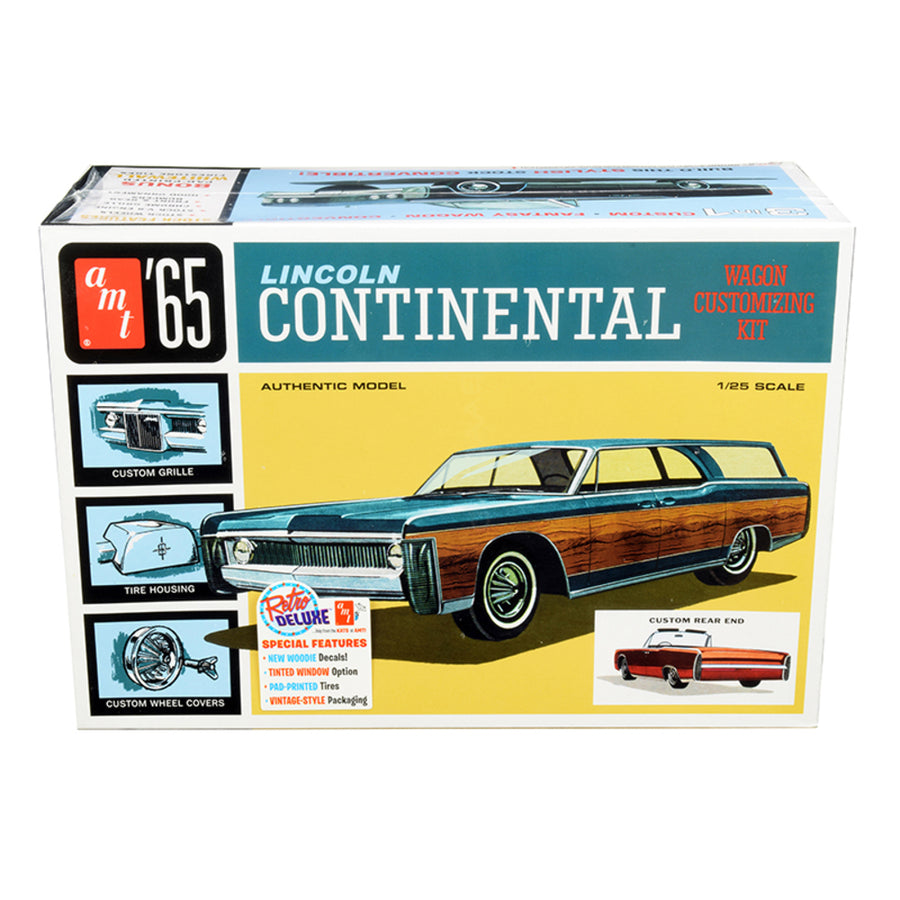 Skill 2 Model Kit 1965 Lincoln Continental 3 In 1 Kit 1/25 Scale Model By Amt Amt1081