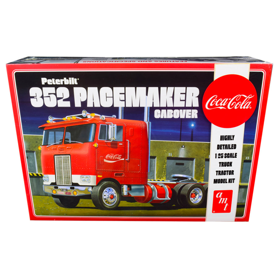 Skill 3 Model Kit Peterbilt 352 Pacemaker Cabover Truck Coca-cola 1/25 Scale Model By Amt Amt1090