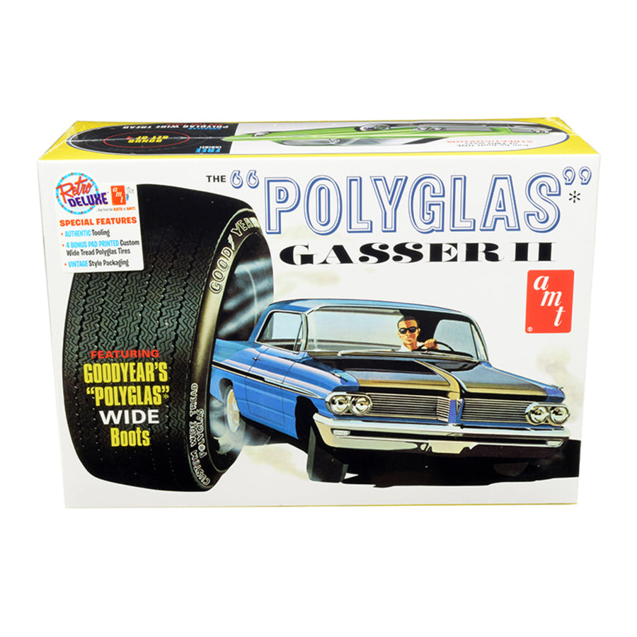 Skill 2 Model Kit 1962 Pontiac Catalina Polyglas Gasser Ii 2 In 1 Kit 1/25 Scale Model By Amt Amt1092