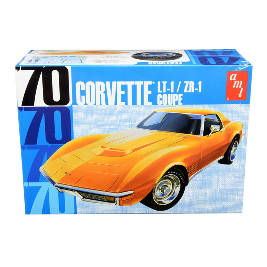 Skill 2 Model Kit 1970 Chevrolet Corvette Lt-1/zr-1 Coupe 1/25 Scale Model By Amt Amt1097