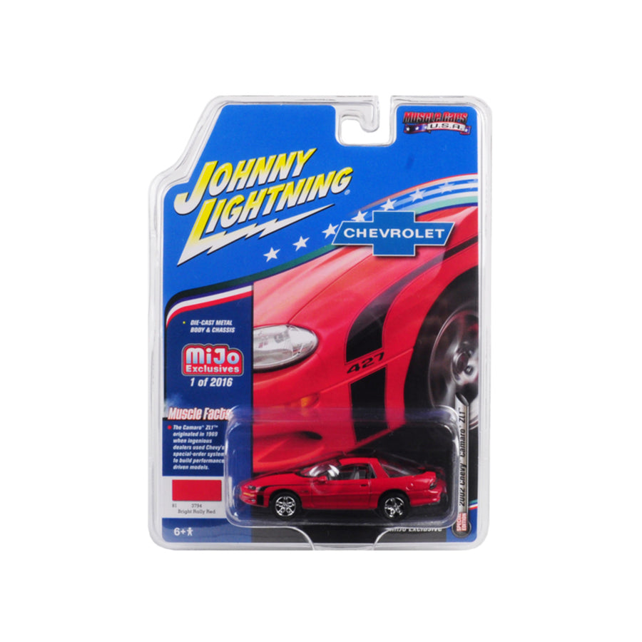 2002 Chevrolet Camaro Zl1 427 Red Muscle Cars Usa Limited Edition To 2,016 Pieces Worldwide 1/64 Diecast Model Car By Johnny Lightning Jlcp7138