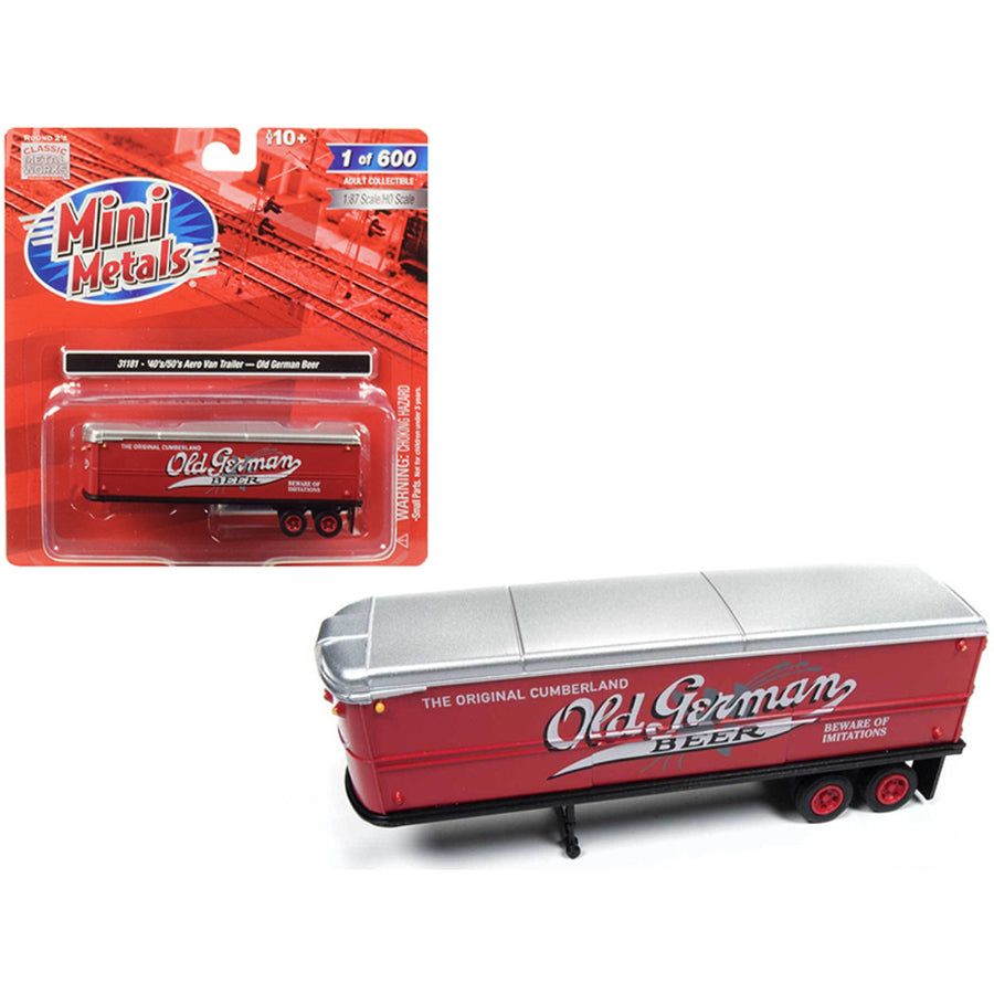 1940s-1950s Aerovan Trailer Old German Beer 1/87 (ho) Scale Model By Classic Metal Works 31181