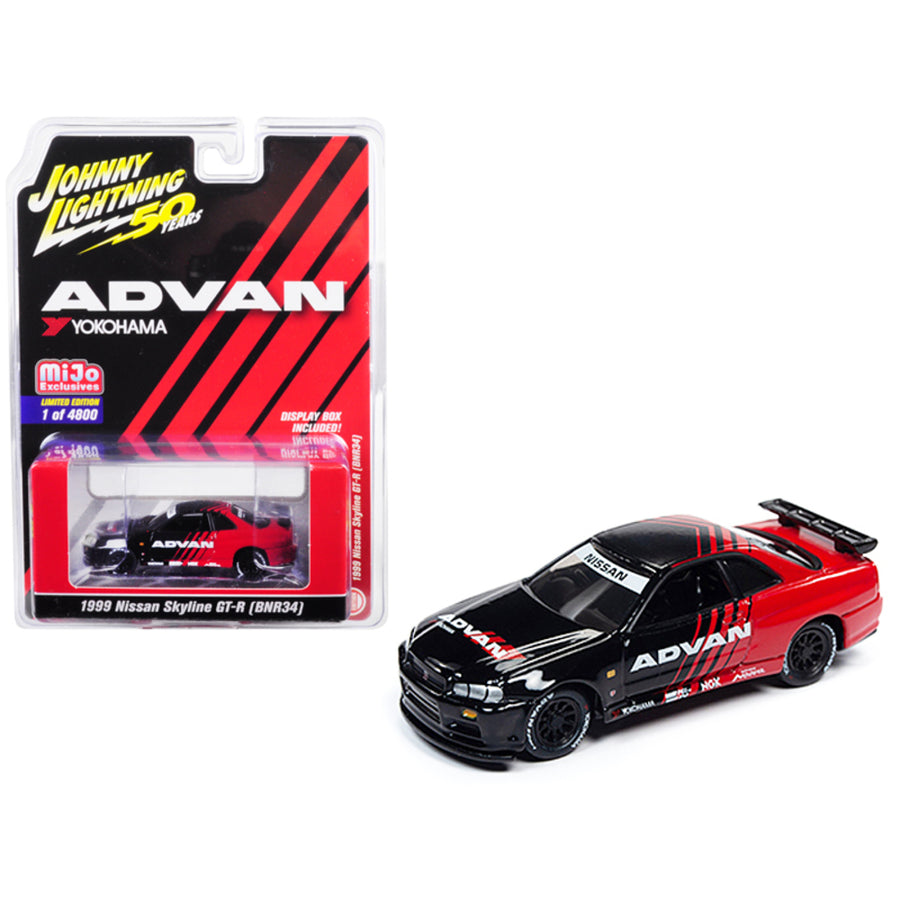 1999 Nissan Skyline Gt-r (bnr34) Advan Yokohama Johnny Lightning 50th Anniversary Limited Edition To 4,800 Pieces Worldwide 1/64 Diecast Model Car By Johnny Lightning Jlcp7217