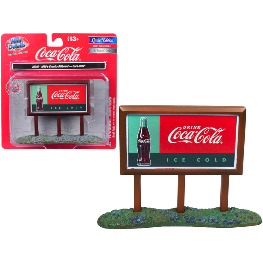 1960s Country Billboard Coca-cola For 1/87 (ho) Scale Models By Classic Metal Works 20240