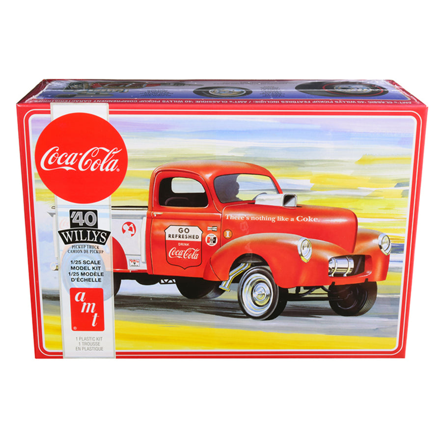 Skill 3 Model Kit 1940 Willys Gasser Pickup Truck Coca-cola 1/25 Scale Model By Amt Amt1145m