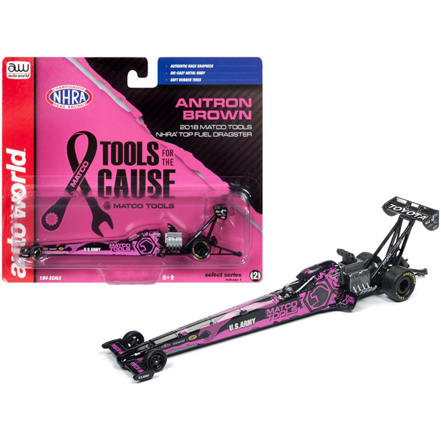 2018 Funny Car Nhra Antron Brown Matco Tools Bca Tfd 1/64 Diecast Model Car By Autoworld Awsp022