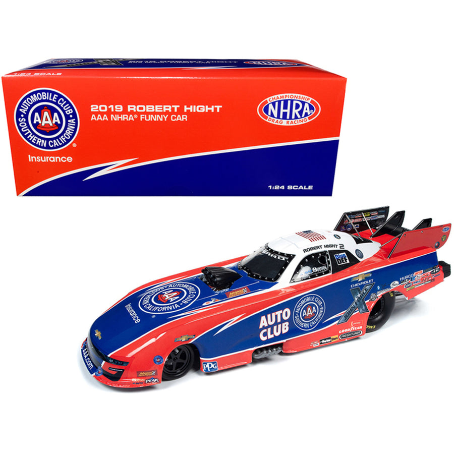 2019 Nhra Funny Car Robert Hight Aaa John Force Racing 1/24 Diecast Model Car By Autoworld Cp7574