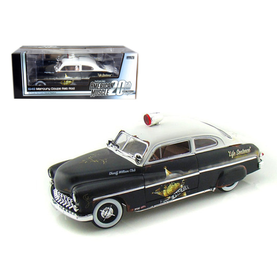 1949 Mercury Coupe Rat Rod Police 20th Anniversary Of American Muscle Edition Limited Edition 1 Of 700 Produced Worldwide 1/18 Diecast Model Car By Autoworld Amm961