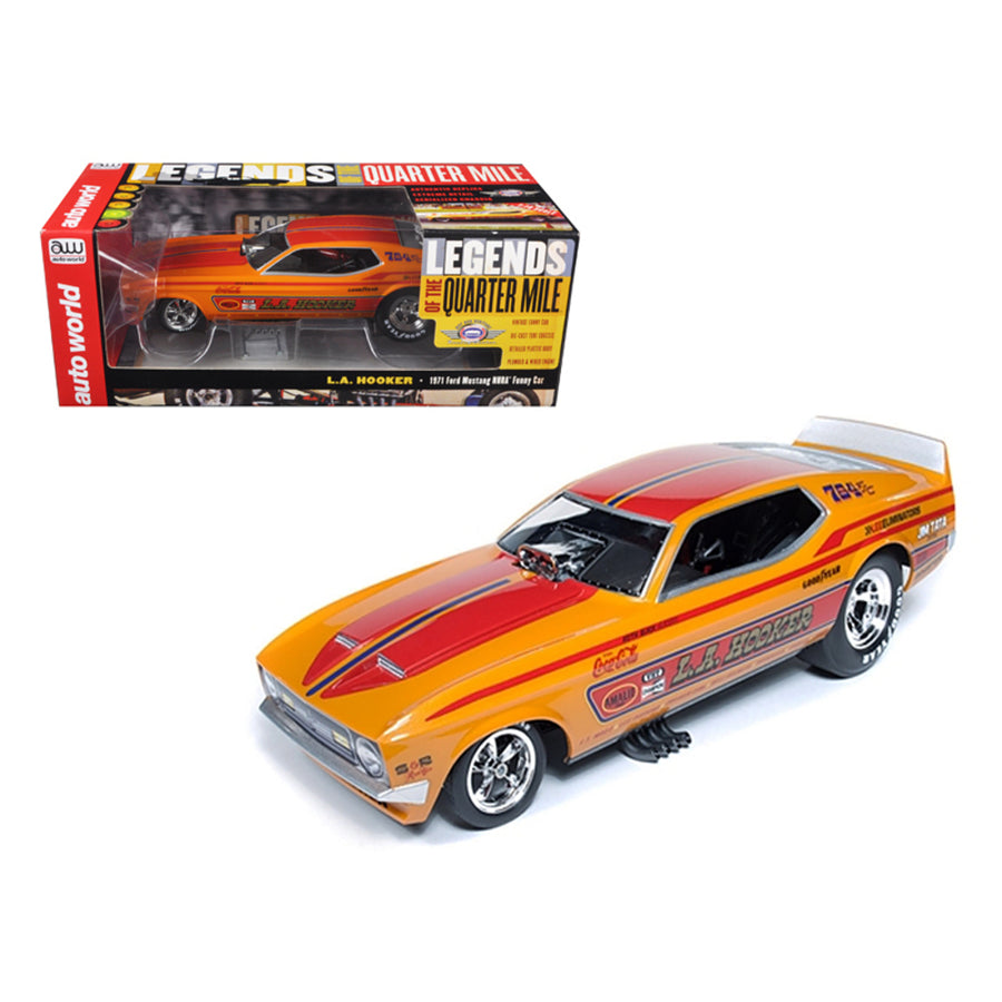 1971 Ford Mustang Steve Condit La Hooker Nhra Funny Car 1/18 Model Car By Autoworld Aw1106