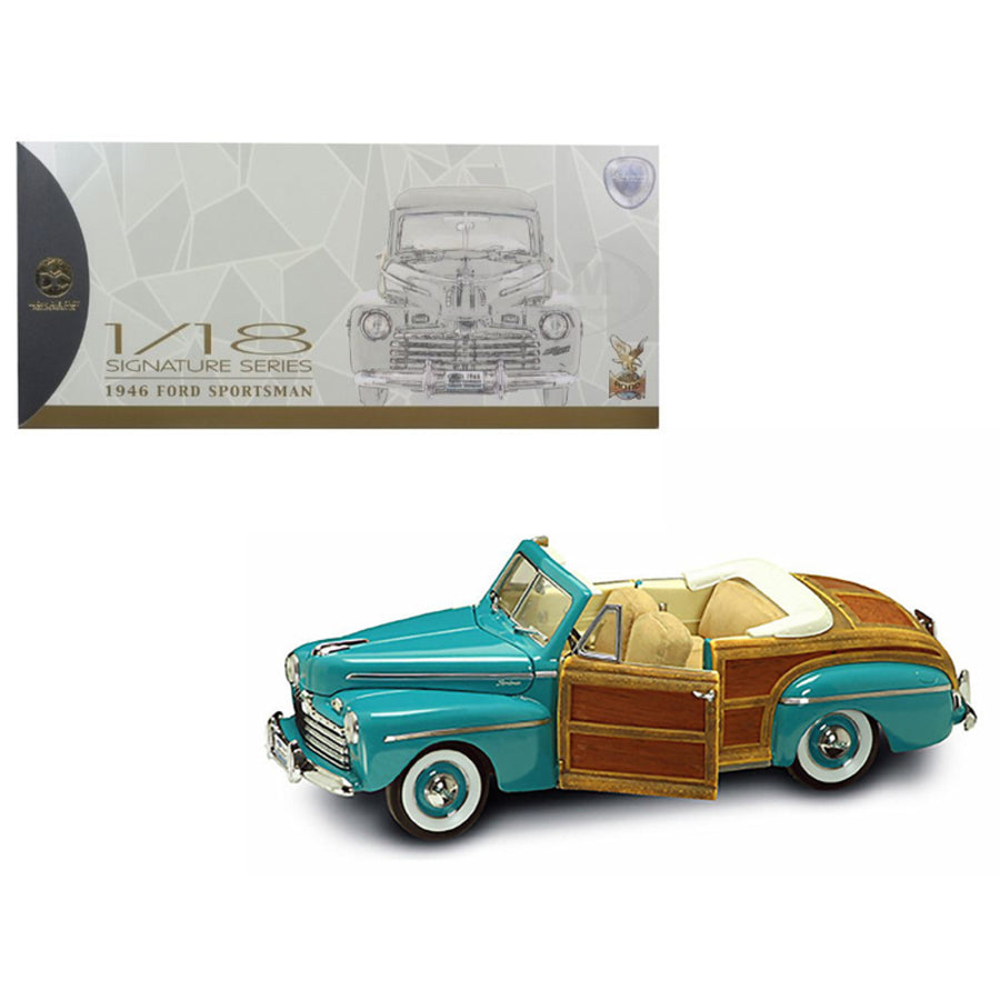 1946 Ford Sportsman Woody Green 1/18 Diecast Model Car By Road Signature 20048gr