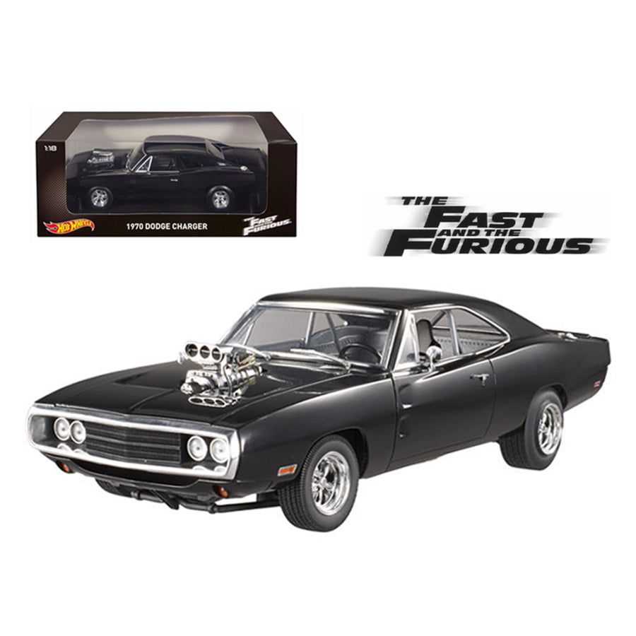 1970 Dodge Charger Black The Fast & Furious Movie (2001) 1/18 Diecast Model Car By Hotwheels Cmc97