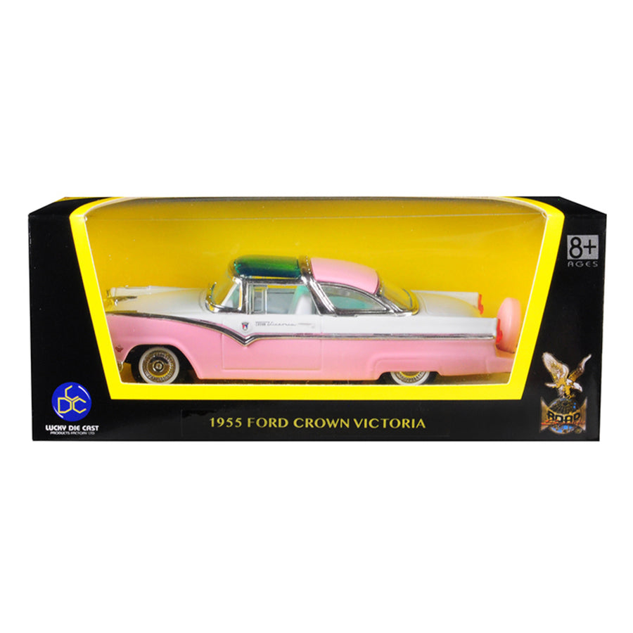 1955 Ford Crown Victoria Pink 1/43 Diecast Model Car By Road Signature 94202pk
