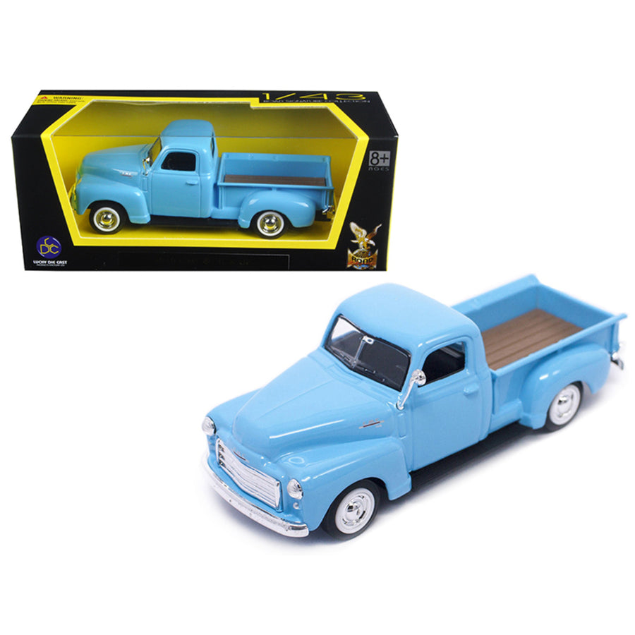 1950 Gmc Pickup Truck Light Blue 1/43 Diecast Model Car By Road Signature 94255-l.bl