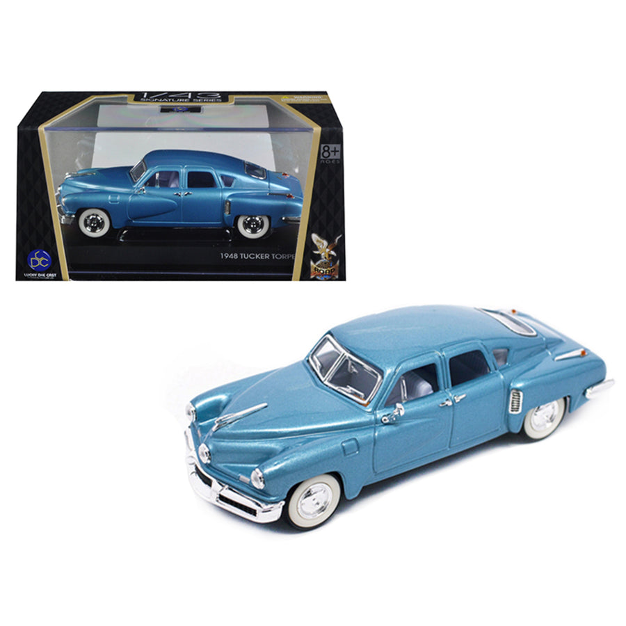 1948 Tucker Light Blue Signature Series 1/43 Diecast Model Car By Road Signature 43201-l.bl