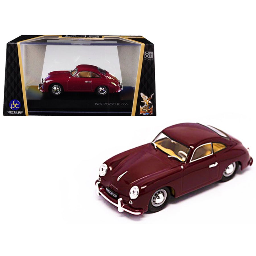 1952 Porsche 356 Coupe Burgundy 1/43 Diecast Model Car By Road Signature 43218bur