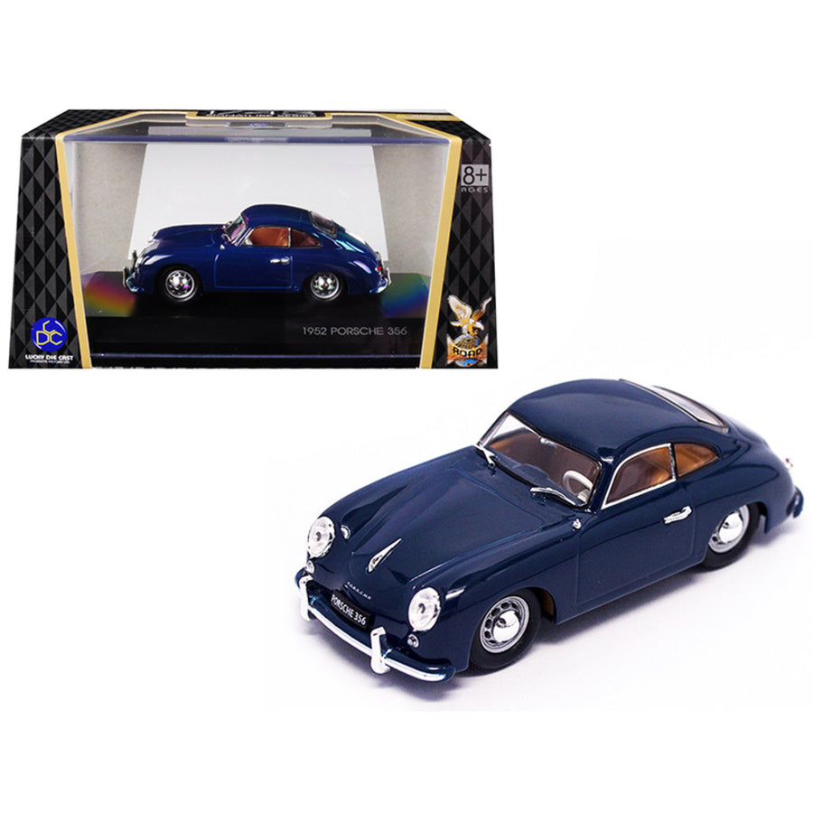1952 Porsche 356 Coupe Dark Blue 1/43 Diecast Model Car By Road Signature 43218bl
