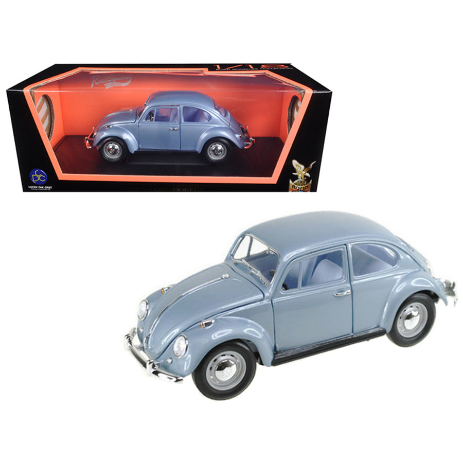 1967 Volkswagen Beetle Light Blue 1/18 Diecast Model Car By Road Signature 92078lbl