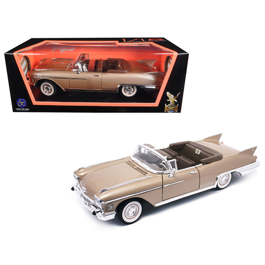 1958 Cadillac Eldorado Biarritz Gold 1/18 Diecast Model Car By Road Signature 92158gld