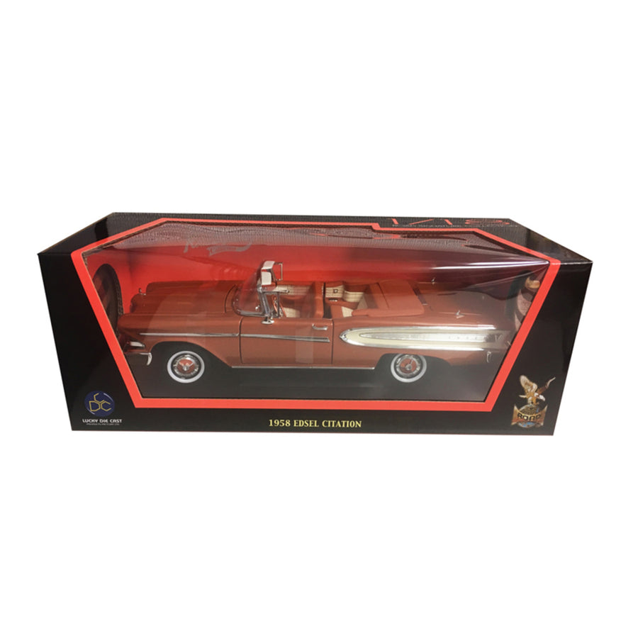 1958 Edsel Citation Convertible Brown 1/18 Diecast Model Car By Road Signature 92298brn