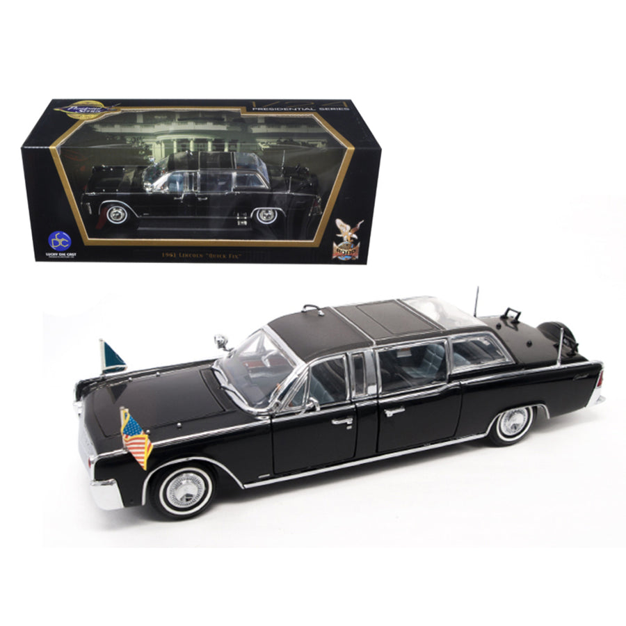 1961 Lincoln X-100 Limousine Quick Fix With Flags 1/24 Diecast Model Car By Road Signature 24078
