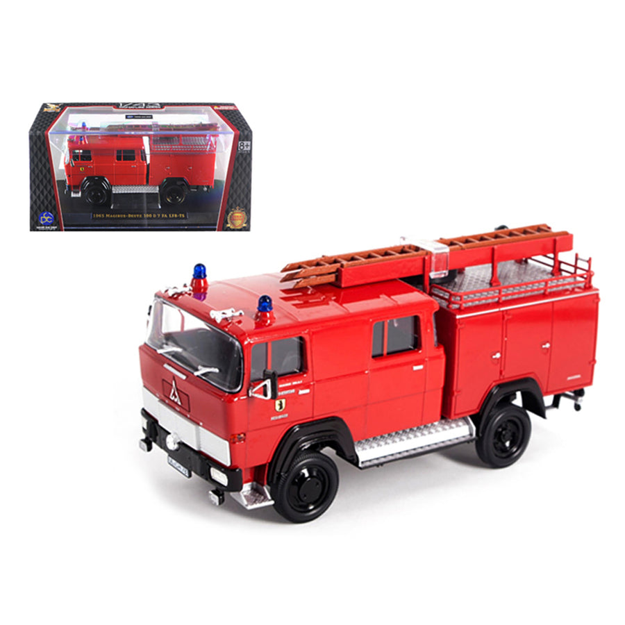 1965 Magirus Deutz 100 D 7fa Lf8-ts Red Fire Engine 1/43 Diecast Model By Road Signature 43017r