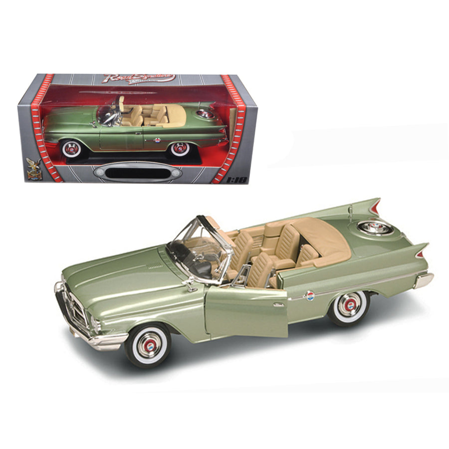 1960 Chrysler 300f Green 1/18 Diecast Car Model By Road Signature 92748grn