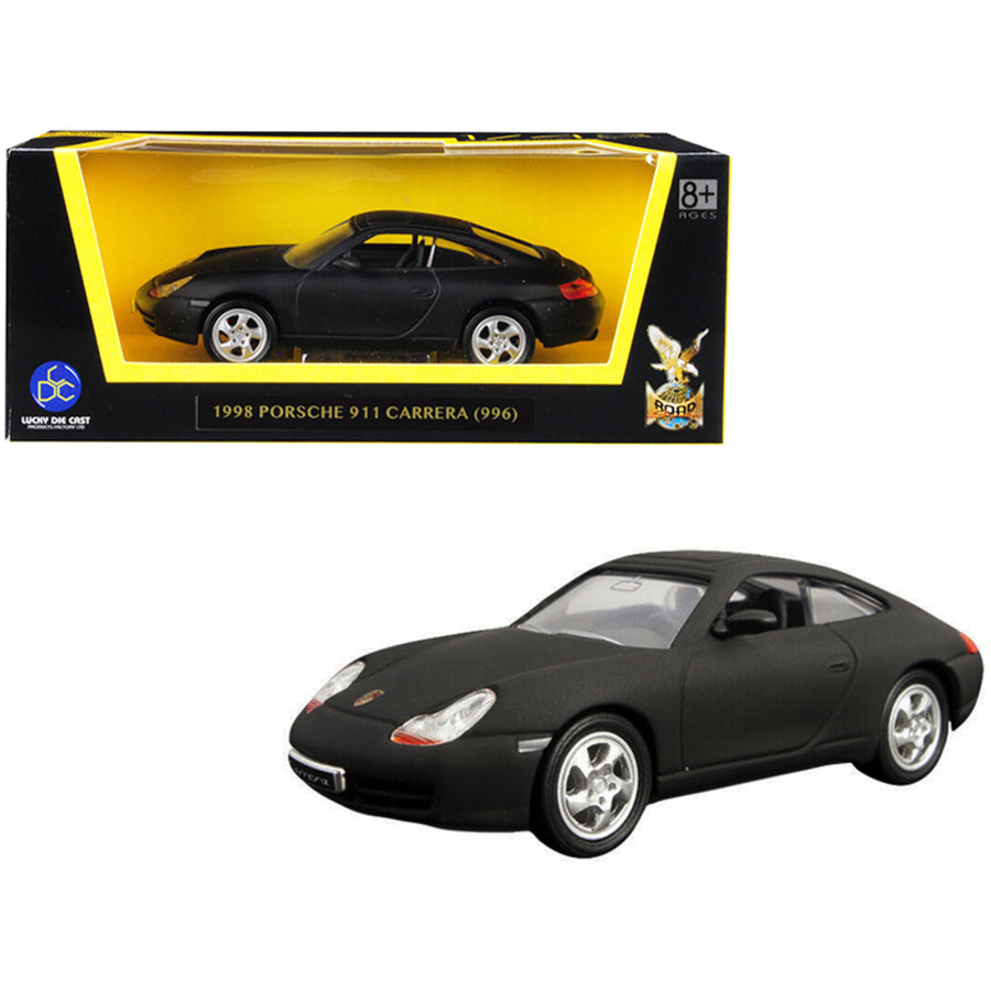 1998 Porsche 911 (996) Carrera Matt Black 1/43 Diecast Model Car By Road Signature 94221mtbk