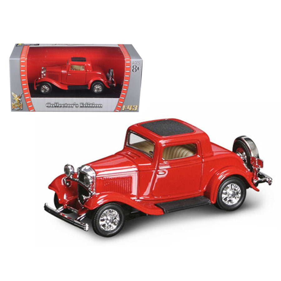 1932 Ford 3 Window Coupe Red 1/43 Diecast Model Car By Road Signature 94231r
