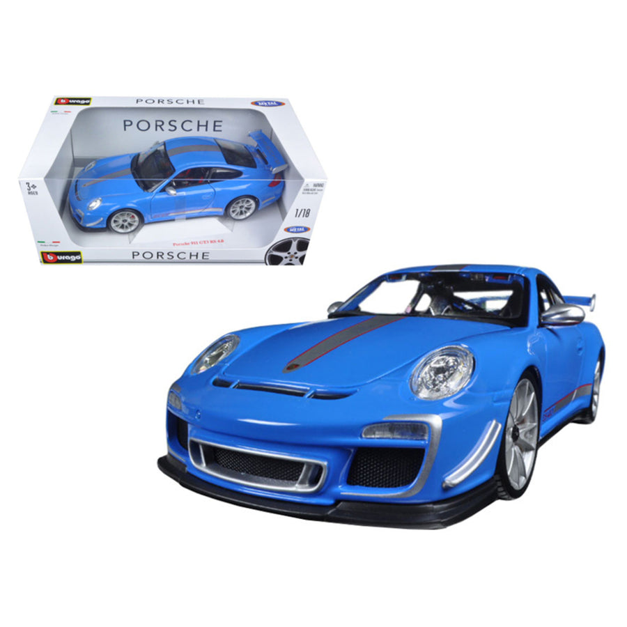 Porsche 911 Gt3 Rs 4.0 Blue 1/18 Diecast Car Model By Bburago 11036bl