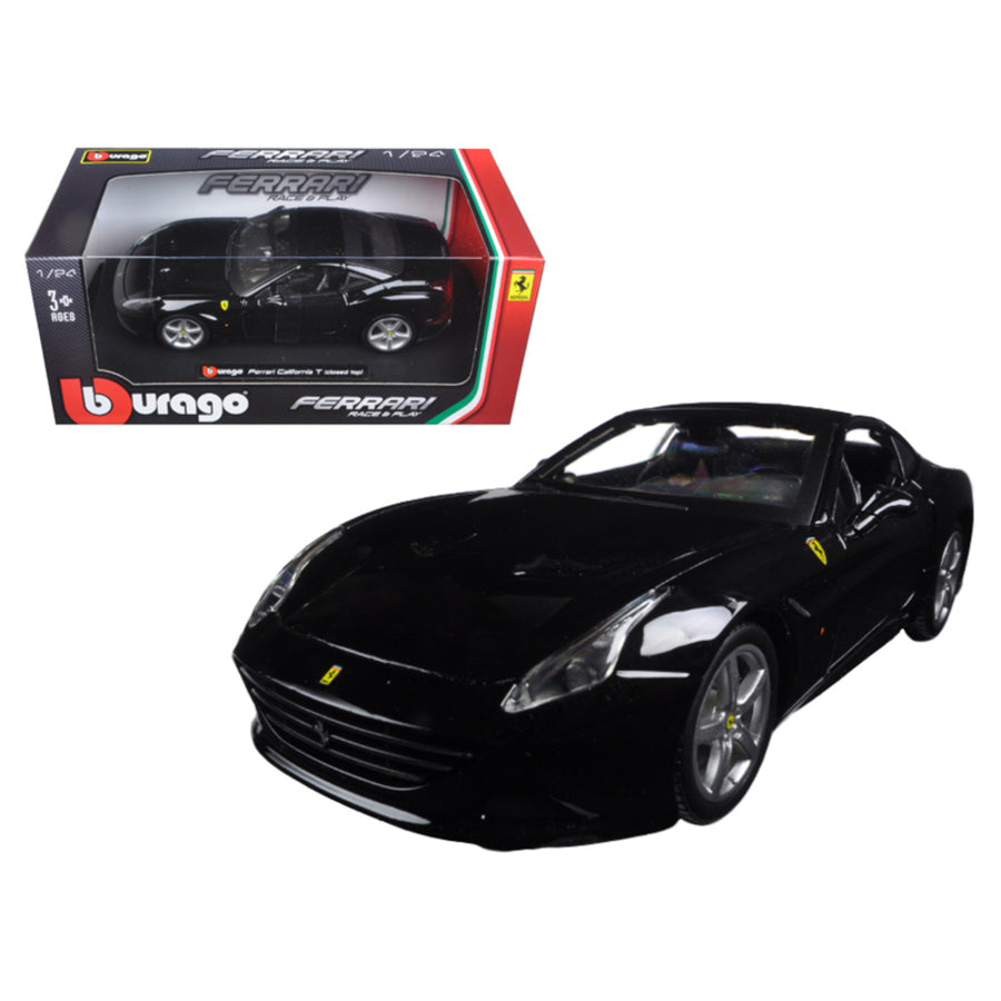 Ferrari California T Black Closed Top 1/24 Diecast Model Car By Bburago 26002bk