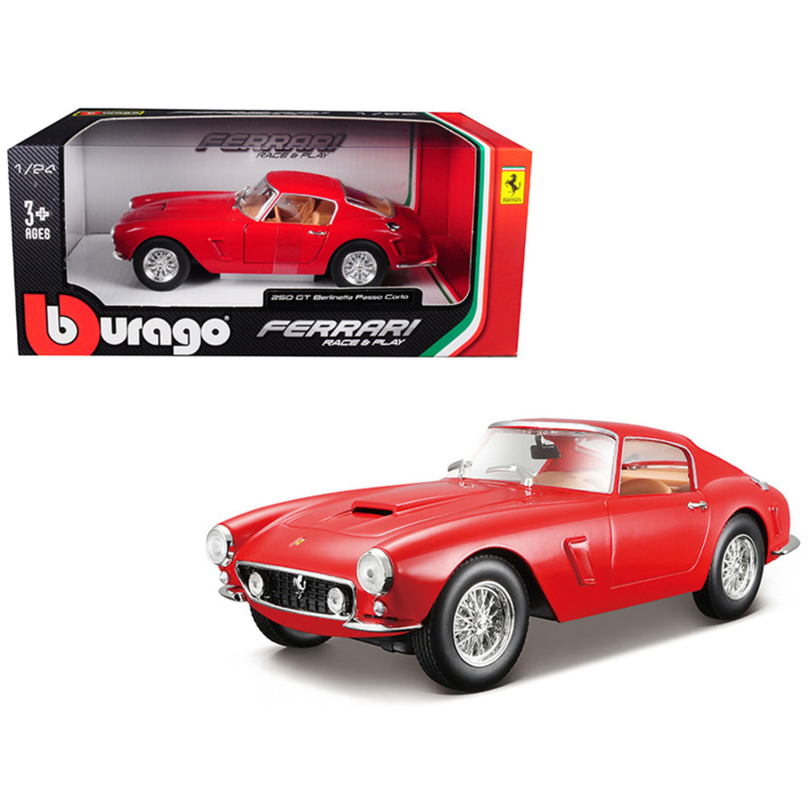 Ferrari 250 Gt Berlinetta Passo Corto Red 1/24 Diecast Model Car By Bburago 26025r