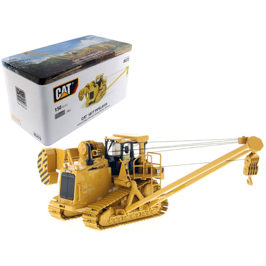 Cat Caterpillar 587t Pipelayer With Operator High Line Series 1/50 Diecast Model By Diecast Masters 85272