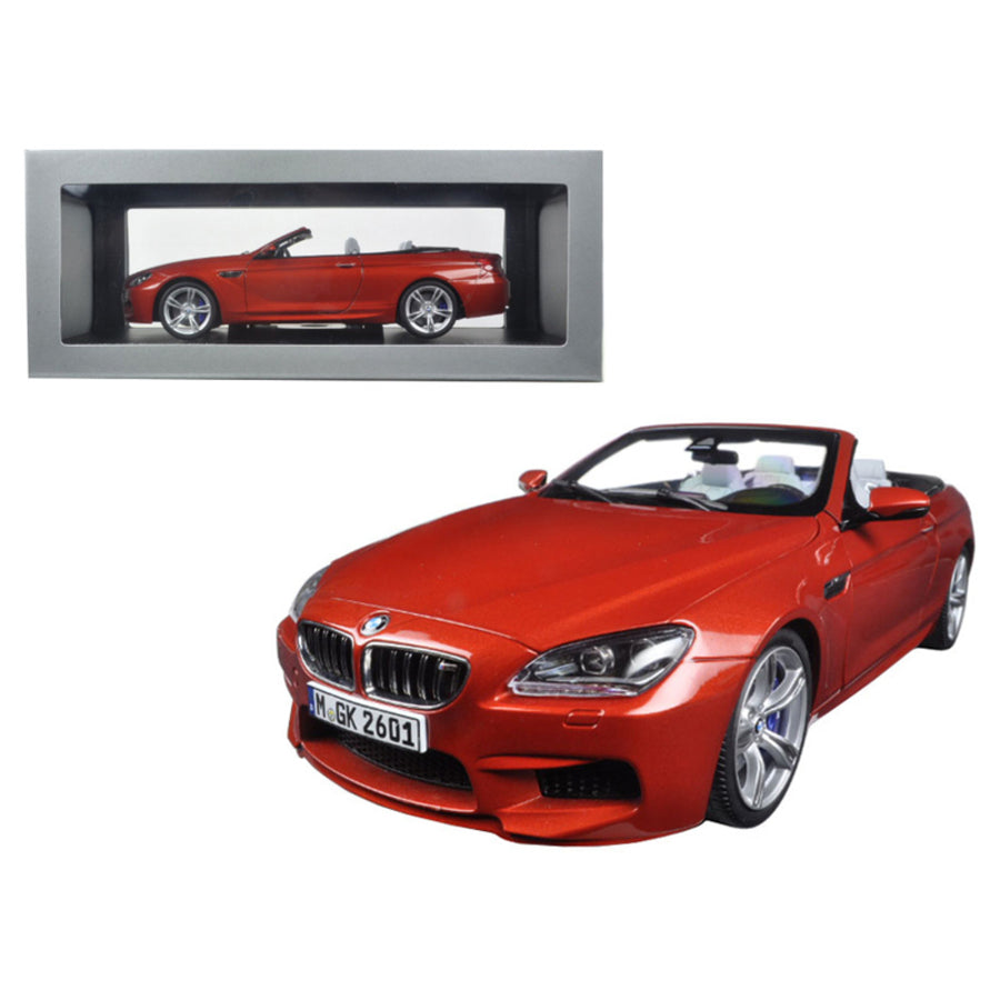 Bmw M6 F12m Convertible Sakhir Orange 1/18 Diecast Model Car By Paragon 97063