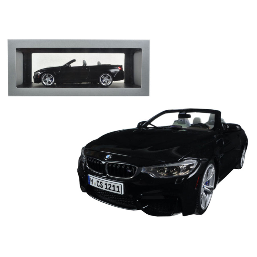 Bmw M4 Cabrio Black 1/18 Diecast Model Car By Paragon 97112