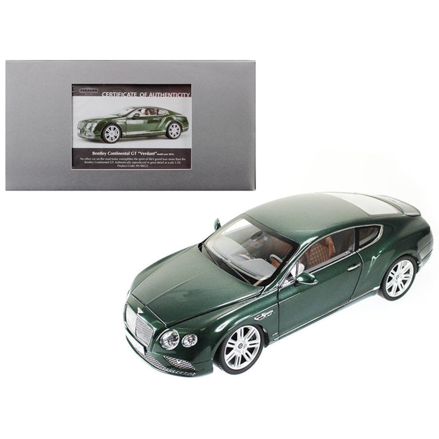 2016 Bentley Continental Gt Lhd Verdant Green 1/18 Diecast Model Car By Paragon 98222