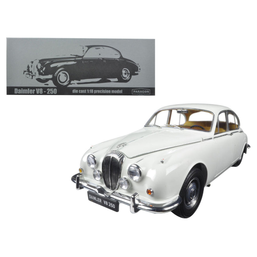 1967 Daimler V8-250 English White Left Hand Drive 1/18 Diecast Model Car By Paragon 98313