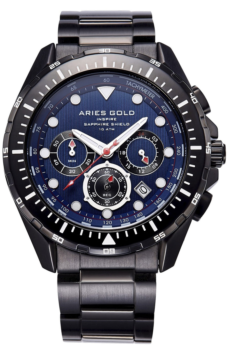 Aries Gold Inspire Atlantic Chronograph Quartz G 7002 Bk-bu Men's Watch