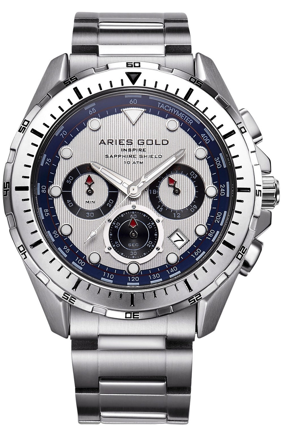 Aries Gold Inspire Atlantic Chronograph Quartz G 7002 S-s Men's Watch