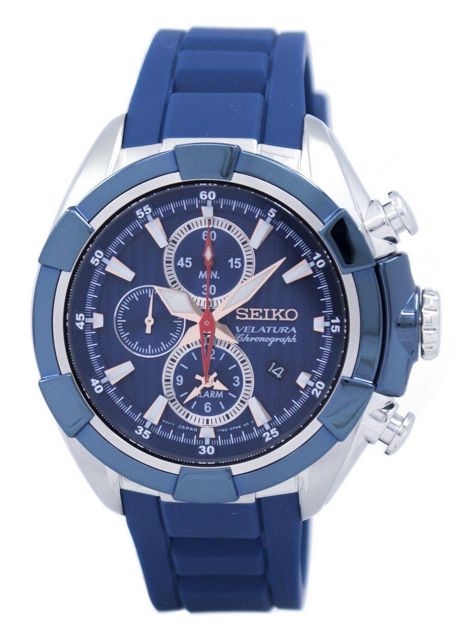 Seiko Velatura Chronograph Alarm Quartz Snaf59 Snaf59p1 Snaf59p Men's Watch