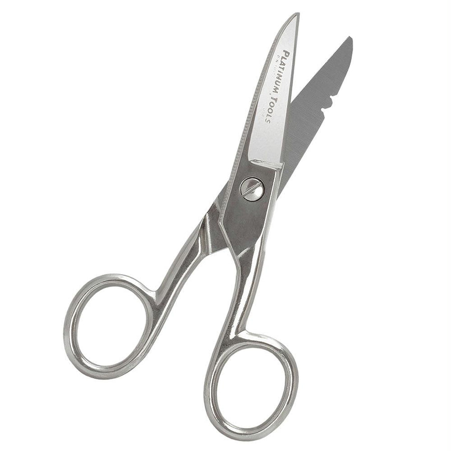 Platinum Tools 10517c Electrician's Scissors 5inch Scissor-run Design