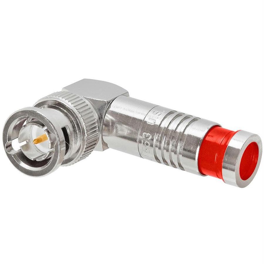 Platinum Tools 18043 Sealsmart Bnc-type Right Angle Connectors For Rg59 Cable - 3pc Red